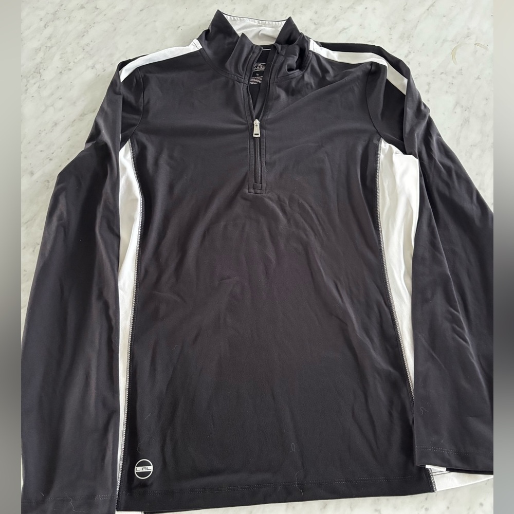 Ralph Lauren black and White Quarter-Zip Pullover